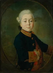 Portrét hraběte Nikolaje Dmitrieviče Matjuškina s dítětem, 1763