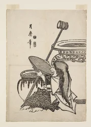 Shoujyou (barevný dřevěný tisk)