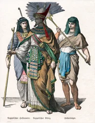 Egyptský král a služebníci, polovina 19. století