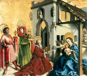 Klanění tří králů, c.1444 (tempera na panelu)