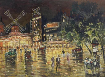 Le Moulin Rouge - Konstantin Alexejevič Korovin (1861-1939). Soukromá sbírka