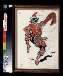 Kostýmní projekt pro operu Sadko de Nicolas (Nikolai) Rimski Korsakov (Rimski-Korsakov) (1844-1908) (Návrh kostýmů pro operu Sadko N. Rimského Kosakova (Rimskij-Korsakov). Oeuvre de Konstantin Alexejevič Korovin (Rimskij-Korsakov) Korovine) (1861-1939),