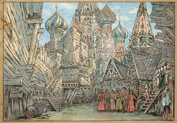 Scénografie pro dějství I opery „Khovanshchina“ (1911)