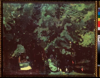 Park. Obraz Konstantina (Constantina) Andrejeviče Somova (1869-1939), olej na plátně