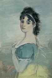 Nataša Rostová. Ilustrace k románu Vojna a mír od Lva Tolstého, 1944-1947.