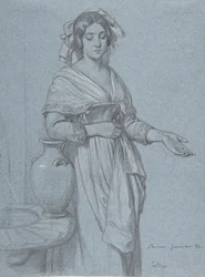 Studie římské ženy, 1841.