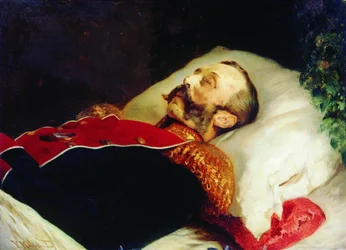 Konstantin Makovský Alexandr II. na jevišti 1881