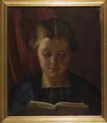 Elisabeth Zahrtmann, umělcova sestra, čte