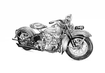 Ilustrace motocyklu z roku 1948