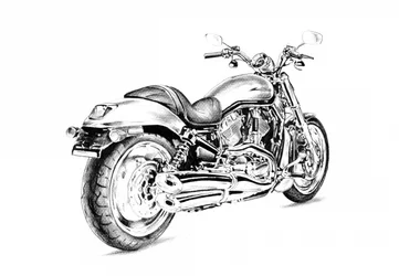 Podrobný nákres motocyklu