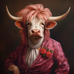 Highland Cow jako Marilyn Monroe 3