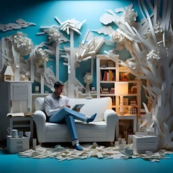 Muž sedí na pohovce a dívá se na televizi 2