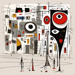 Surrealistické ilustrace Joan Miró. 4