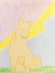 Two of a Kind, 2006 (barevná tužka na papíře)