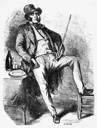 Vautrin, ilustrace z „Le Pere Goriot“ od Honore de Balzac (1799-1850)