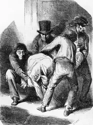 Ilustrace k románu Honore de Balzaca (1799-1850) Vévodkyně z Langeais z vícesvazkové sbírky Lidská komedie, rytina Laisne.