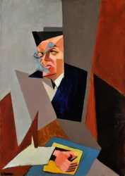 Portrét Tristana Tzary (1896-1963), Tihanyi, Lajos (1885-1938). Olej na plátně