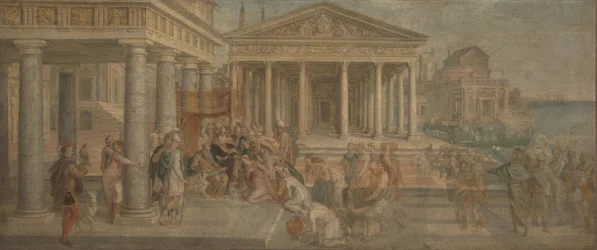 Královna ze Sáby před králem Šalamounem, cca 1545