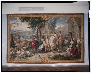 Pillage, ze série tapiserií Art of War, 1708-12 (tkané 1712-18) (tapisérie)