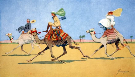 „Pohár a míč – oblíbená hra velblouda“, 1908.