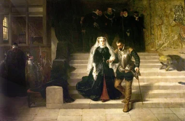 Marie, skotská královna, vedena k její popravě, 1871