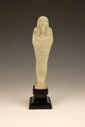 Shabti z Imhotepu, 380-342 př.nl (fajáns a zelená glazura)
