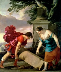 Theseus a jeho matka Aethra, c.1635-36