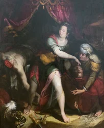 Judith a Holofernes, Lavinia Fontana (olej na plátně)