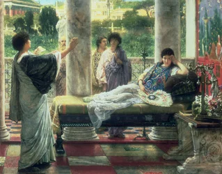 Catullus čte své básně v Lesbiině domě, 1870