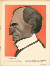 Máslový talíř, číslo 158, satirický v barvách