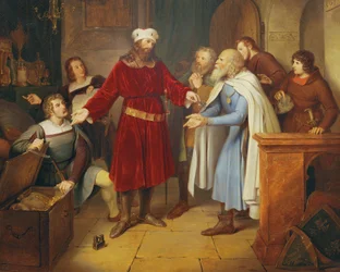 Leopold z Babenbergu předává své poklady vídeňským občanům