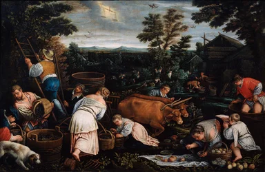 Září ze série The Seasons, konec 16. nebo začátek 17. století