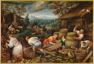 Srpen (malba na plátně)