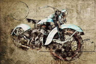 Retro motocyklový grunge