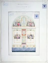 Nástěnná malba pro Ermitáž, St. Petersburg, kolem roku 1840