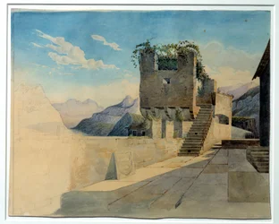 Terasa hostince. Obraz Leo von Klenze (1784-1864)