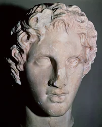 Hlava Alexandra Velikého (356-323 př.nl) (mramor)
