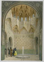 Síň Abencerrajů, Alhambra, Granada, 1853