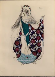 Kostýmní návrh pro balet Artémis Troublée od Paula Paraye, 1922