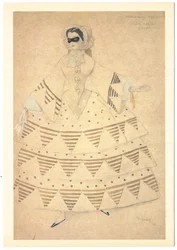 Kostýmní návrh pro balet Karneval R. Schumanna, 1910