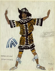 Kostýmní návrh pro balet Daphnis et Chloé od M. Ravela, 1912