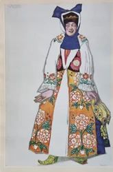 Kostýmní návrh opery Sadko N. Rimského-Korsakova, 1917