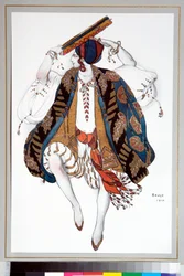""Židovská tanečnice"" Kostým navržený Leonem Bakstem (1866-1924) pro balet ""Cleopatre"" od Ballets Russes