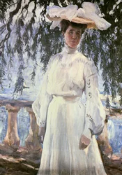 Liubov Gritsenko-Bakst, manželka umělce (malba na plátně)