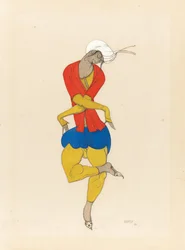 Maria Kuznetsova, kostýmní návrh pro "L"Adoration", 1922