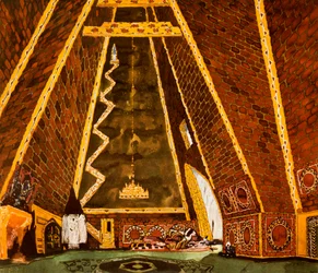 Scénografie pro Thamar, balet Mily Balakirev, 1912