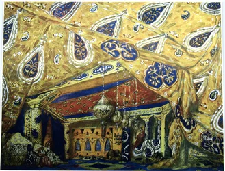 Scénografie k baletu Šeherezáda N. Rimského-Korsakova, 1910