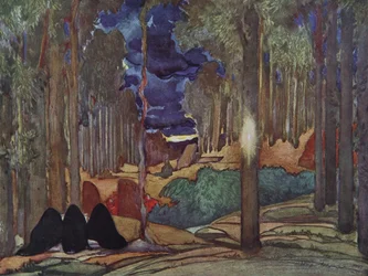 Scénografie ke hře Umučení sv. Šebestiána od Gabriele D