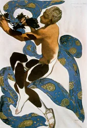 Faun Nižinskij, návrh kostýmu pro Ballets Russes, 1912