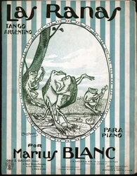 Žáby tančí tango. 1914 (ilustrace)